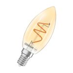 Osram Vintage 1906 LED Classic Slim E14 Candle Filament Gold 3.5W 300lm - 922 Extra Warm White | Best Colour Rendering - Dimmable - Replaces 25W