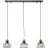 Brilliant Avia Pendant Metal Wood Black Wood | Suitable for 3x E27
