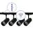 Complete Set 1-Phase Rail 2 Meter Black | incl. 4x Spot + GU10 2700K 3W Dimmable + End Cap, Power Connector and I-Connector
